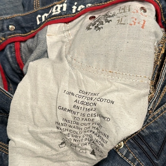 COOGI Jeans Embroidered COOGI Spellout Heritage 5 Pockets W38 L34 Urban Hip Hop - Picture 14 of 16